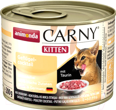 Влажный корм для кошек Animonda Carny Kitten коктейль из мяса домашних птиц - фото