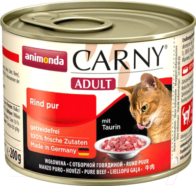 Влажный корм для кошек Animonda Carny Adult с говядиной - фото