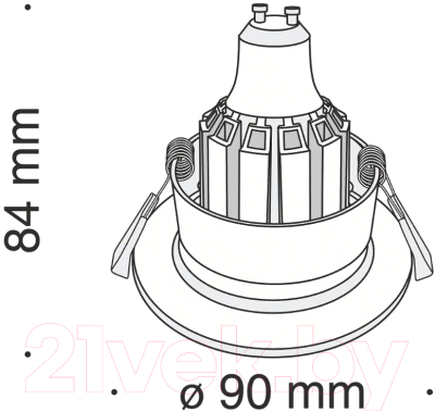 Точечный светильник Maytoni Barret DL041-01G