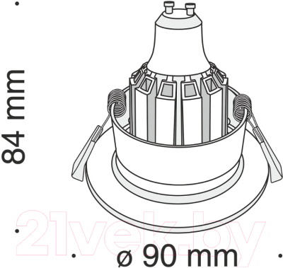 Точечный светильник Maytoni Barret DL041-01W