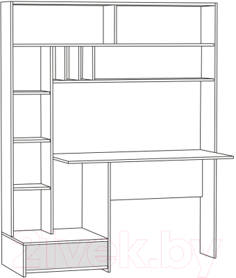 Письменный стол Mobi Лайт 03.243 (дуб золотой Craft/белый премиум)