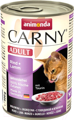 Влажный корм для кошек Animonda Carny Adult с говядиной и ягненком - фото