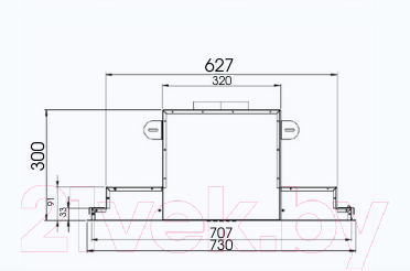 Вытяжка скрытая Akpo Neva Glass 80 WK-4