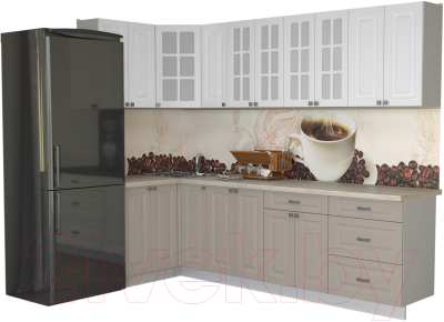 Кухонный гарнитур Интерлиния Мила Деко 1.2x2.7 - фото