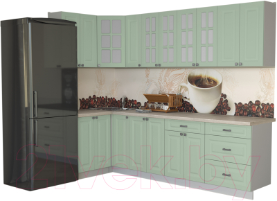 Кухонный гарнитур Интерлиния Мила Деко 1.2x2.7 - фото