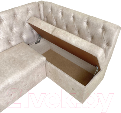 Уголок кухонный мягкий Аквилон Айриш СМ правый (эмилия милк)