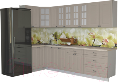 Кухонный гарнитур Интерлиния Мила Деко 1.2x2.9 - фото