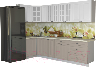 Кухонный гарнитур Интерлиния Мила Деко 1.2x2.9 - фото
