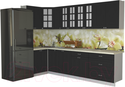 Кухонный гарнитур Интерлиния Мила Деко 1.2x2.9 - фото