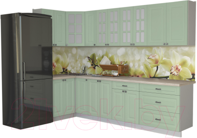 Кухонный гарнитур Интерлиния Мила Деко 1.2x2.9 - фото