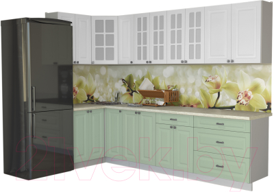 Кухонный гарнитур Интерлиния Мила Деко 1.2x2.9 - фото