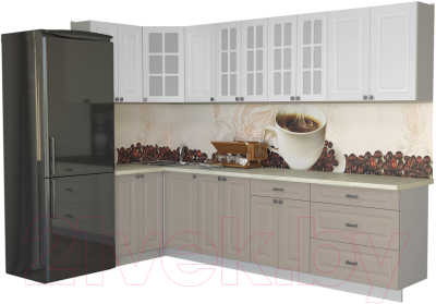 Кухонный гарнитур Интерлиния Мила Деко 1.2x3.0 - фото