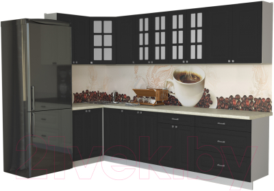 Кухонный гарнитур Интерлиния Мила Деко 1.2x3.0 - фото
