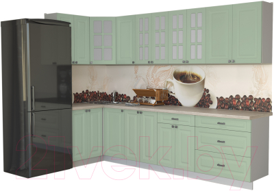 Кухонный гарнитур Интерлиния Мила Деко 1.2x3.0 - фото