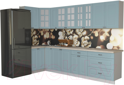 Кухонный гарнитур Интерлиния Мила Деко 1.2x3.1 - фото