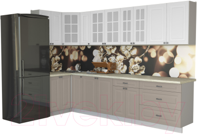 Кухонный гарнитур Интерлиния Мила Деко 1.2x3.1 - фото