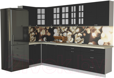 Кухонный гарнитур Интерлиния Мила Деко 1.2x3.1 - фото