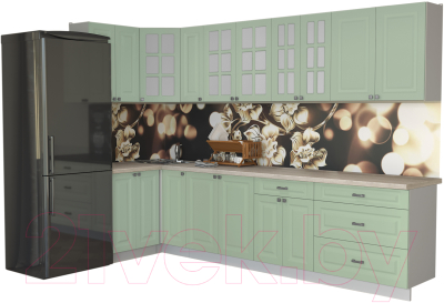 Кухонный гарнитур Интерлиния Мила Деко 1.2x3.1 - фото