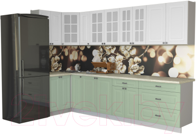 Кухонный гарнитур Интерлиния Мила Деко 1.2x3.1 - фото