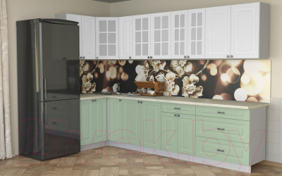 Кухонный гарнитур Интерлиния Мила Деко 1.2x3.1