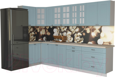 Кухонный гарнитур Интерлиния Мила Деко 1.2x3.2 - фото