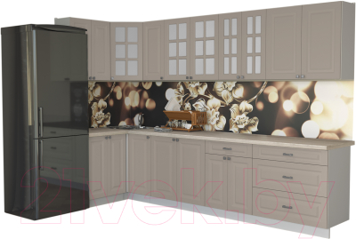 Кухонный гарнитур Интерлиния Мила Деко 1.2x3.2 - фото