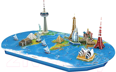 Конструктор Darvish Карта мира. Достопримечательности / DV-T-2205 - фото