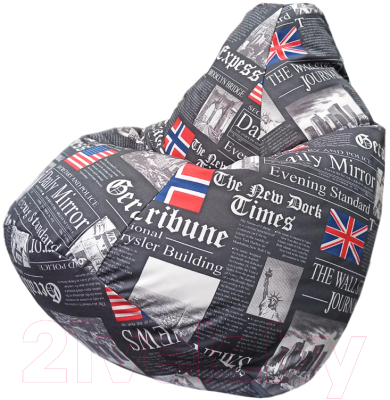 Бескаркасное кресло Flagman Г2.7-31 (Times серый) - фото