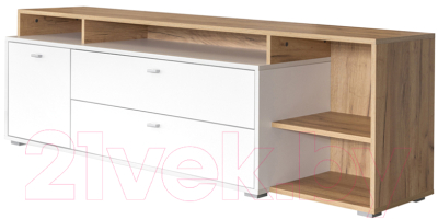 Тумба Mobi Бэль 10.92 (белый премиум/дуб золотой Craft) - фото