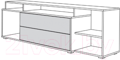 Тумба Mobi Бэль 10.92 (белый премиум/дуб золотой Craft)