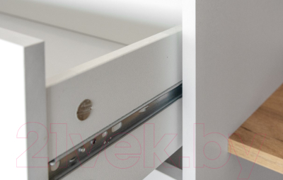 Тумба Mobi Бэль 10.92 (белый премиум/дуб золотой Craft)