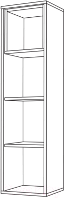 Шкаф навесной Mobi Бэль 10.63 (белый премиум/дуб золотой Craft)