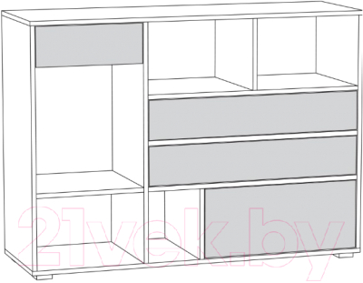 Тумба Mobi Вайс 10.104 (морское дерево винтаж К 015PW/камень темный/бензин 0244 SU/белый премиум)