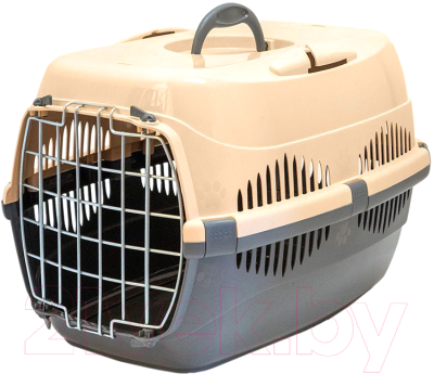 Переноска для животных ZooM Спутник-2 / 4093сер/песоч - фото