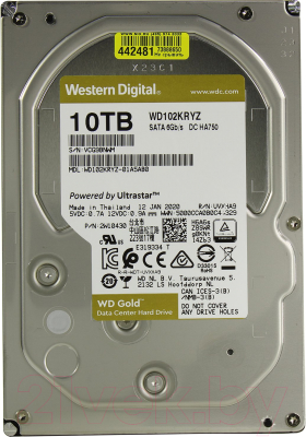 Жесткий диск Western Digital Gold 10TB (WD102KRYZ) - фото