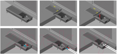 Конвектор внутрипольный Новатерм НТ-В-19/20/080