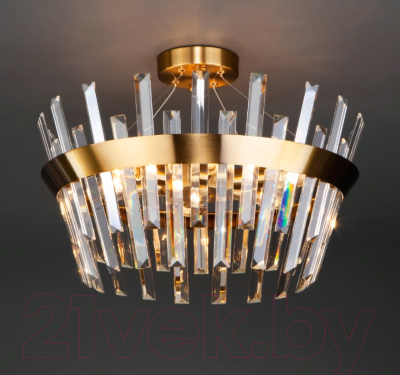 Люстра Евросвет Steccato 10111/5 Strotskis (золотая бронза/прозрачный хрусталь)