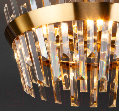 Люстра Евросвет Steccato 10111/5 Strotskis (золотая бронза/прозрачный хрусталь)