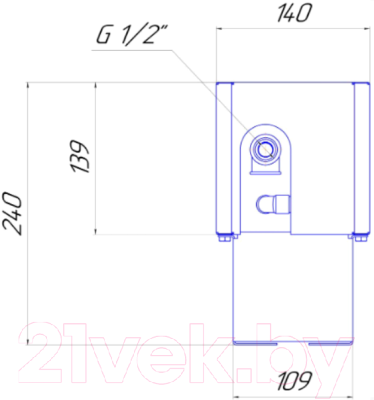 Конвектор напольный Новатерм НТ-Н-14/14/080 (корпус белый/решетка алюминий)