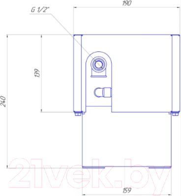 Конвектор напольный Новатерм НТ-Н-14/19/080 (корпус белый/решетка алюминий)