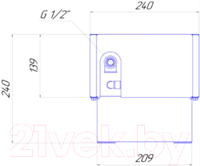 Конвектор напольный Новатерм НТ-Н-14/24/080 (корпус белый/решетка алюминий)