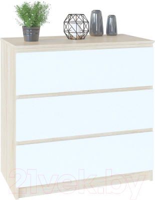 Комод Сокол-Мебель Т-2Р (дуб сонома/белый) - фото
