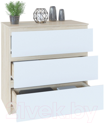 Комод Сокол-Мебель Т-2Р (дуб сонома/белый)