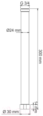 Удлинитель для душевых систем Wasserkraft A132