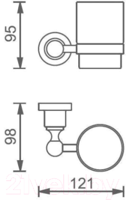 Стакан для зубной щетки и пасты Aquanet 3884