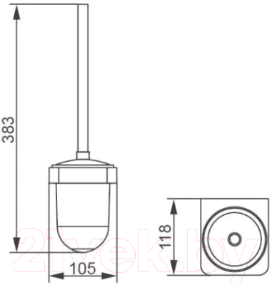 Ершик для унитаза Aquanet 5788-1