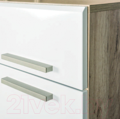 Шкаф-пенал Mobi Лайн 08.122 (дуб серый Craft/белый глянец ПВХ)