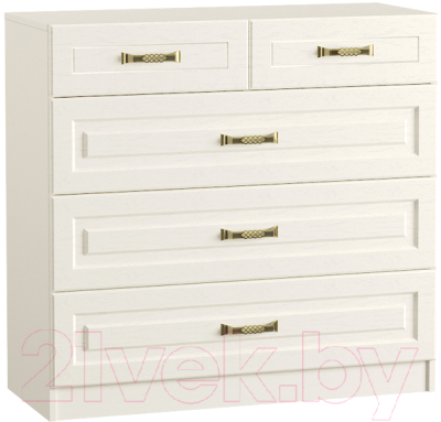 Комод Mobi Ливерпуль 10.103 (белый/ясень ваниль НМ-1012-100 ПВХ) - фото