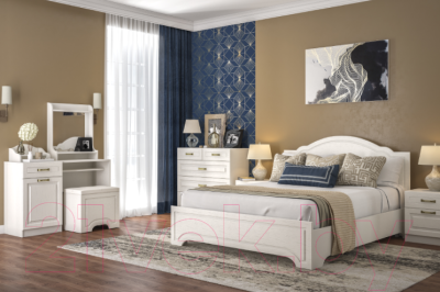 Туалетный столик Mobi Ливерпуль 12.46 (белый/ясень ваниль НМ-1012-100 ПВХ)