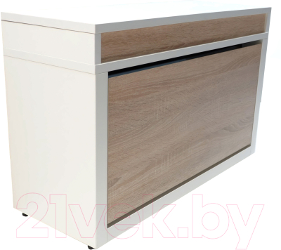 Тумба для обуви Элана 1к.80 (белый/дуб сонома) - фото